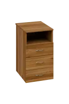 CKC 1 - 64 kontejner přístavný, 3-zásuvkový/nika, deska 18 mm, centrální zámek, ořech světlý